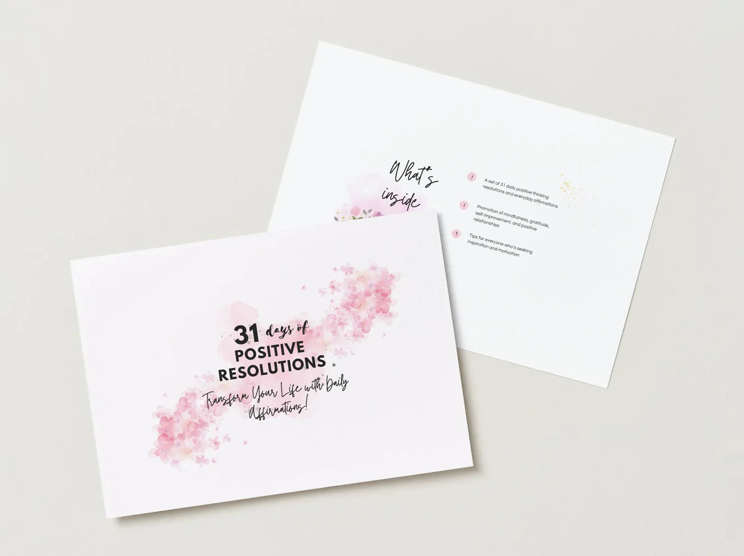 31-Day Affirmation Deck | Daily Ritual for Inner Peace & Stress - Mindres