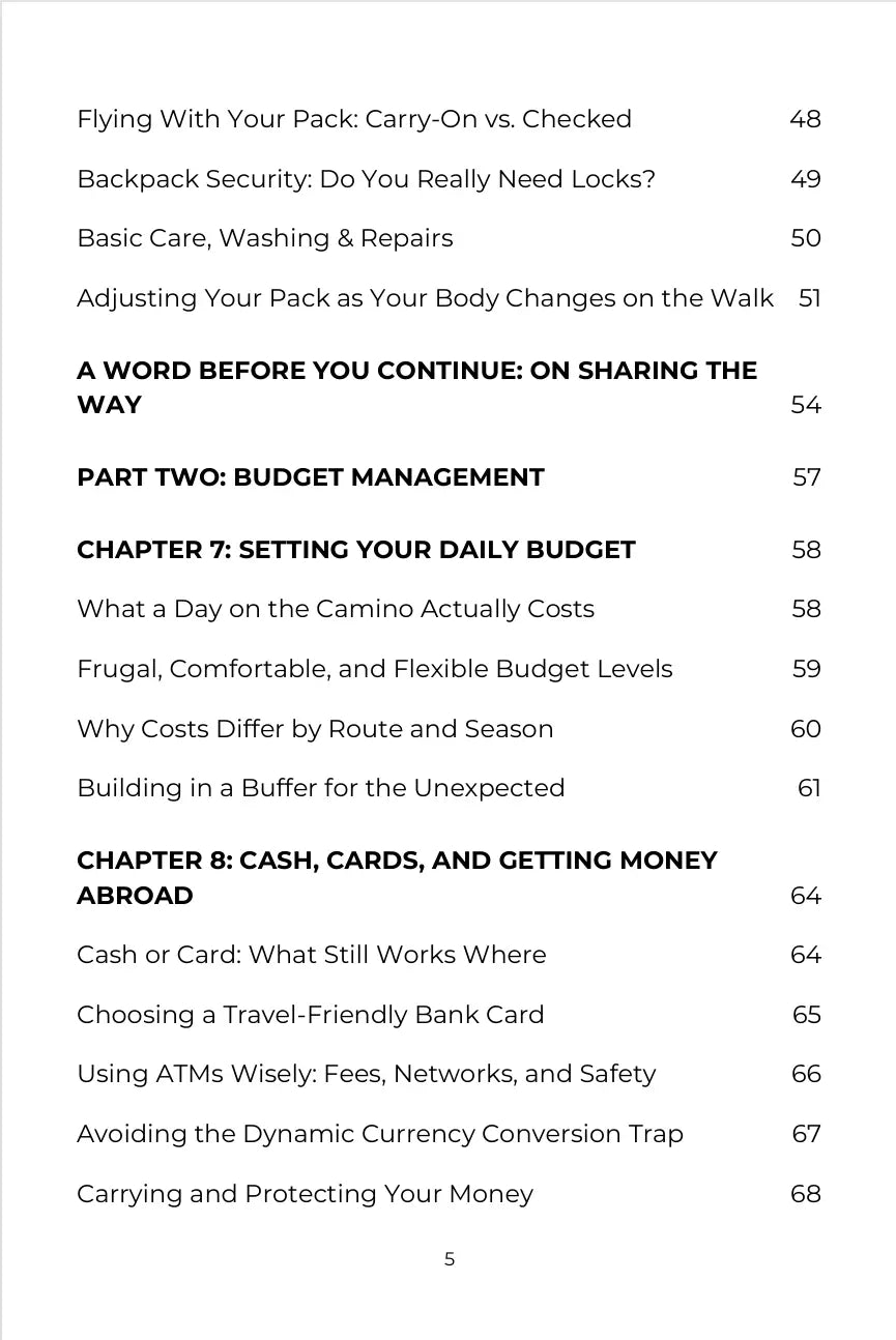 The Ultra-Light Camino: Packing under 7kg & Budget Management | EPUB Format