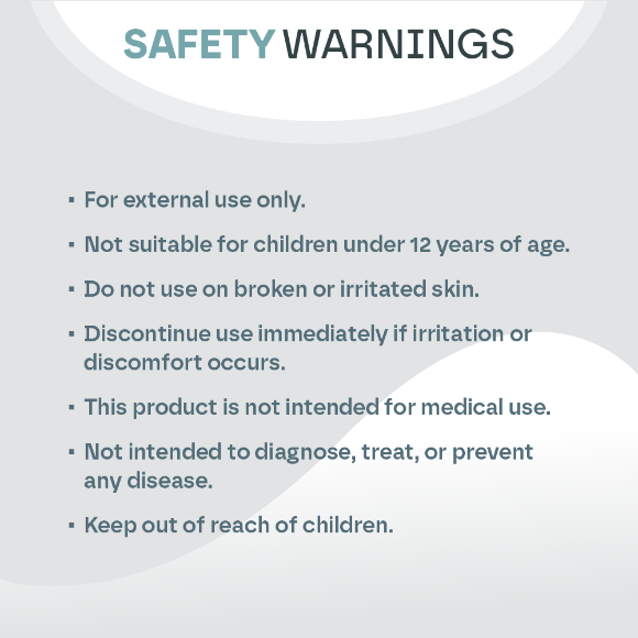 Safety warnings for a product displayed on a white background