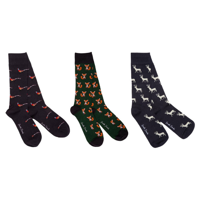 3 Pairs of Bamboo Socks - Countryside | Valentine's Day Gift for Him