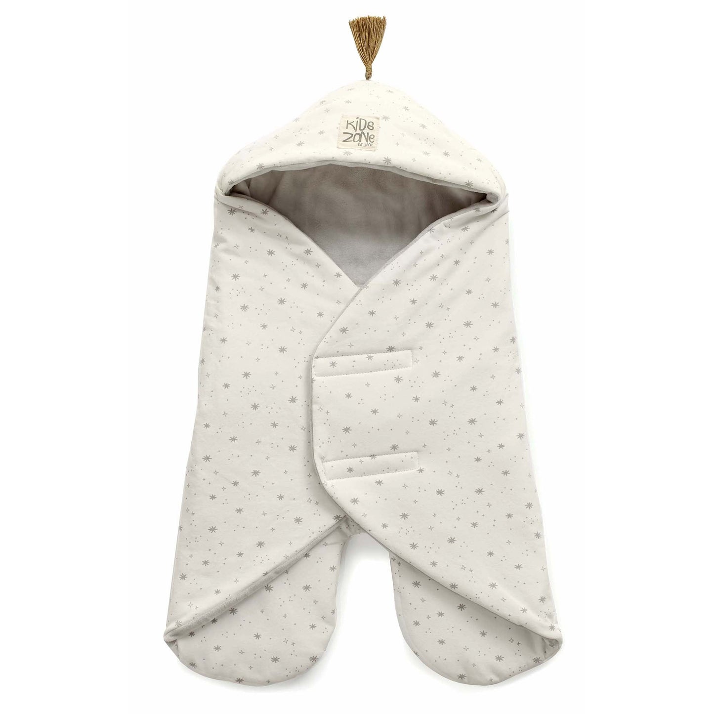 Baby swaddle with hood on a white background
