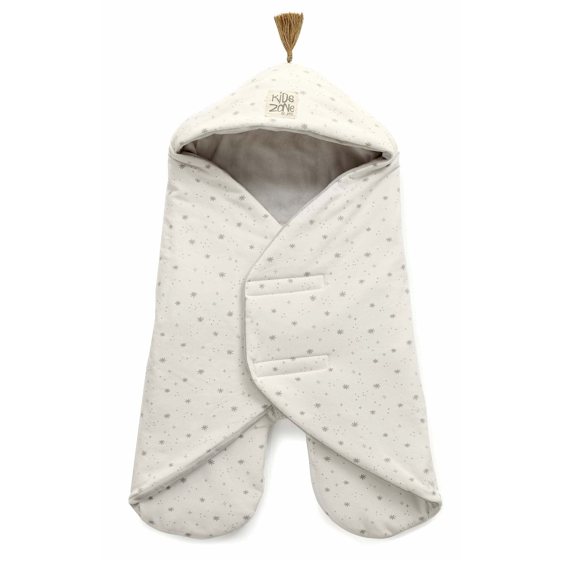 Baby swaddle with hood on a white background