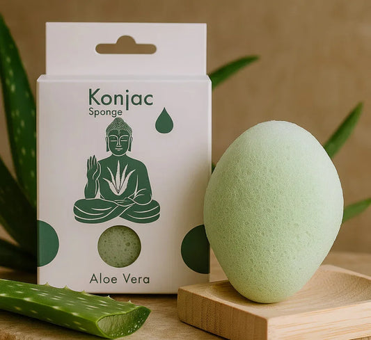 Teardrop Konjac Sponge | Aloe Vera (Healing & Hydrating) - Mindres