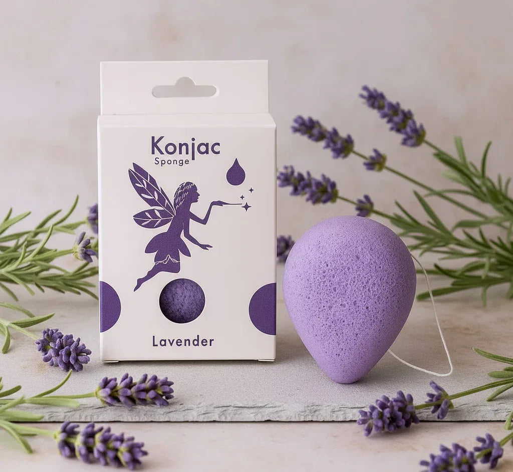 Teardrop Lavender Konjac Sponge | Whitening & Spot-Fading - Mindres