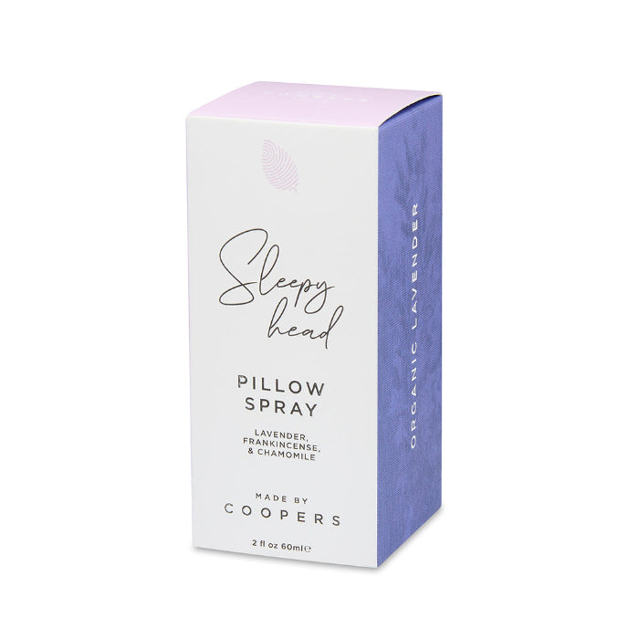 Sleepy Head pillow spray packaging on a white background