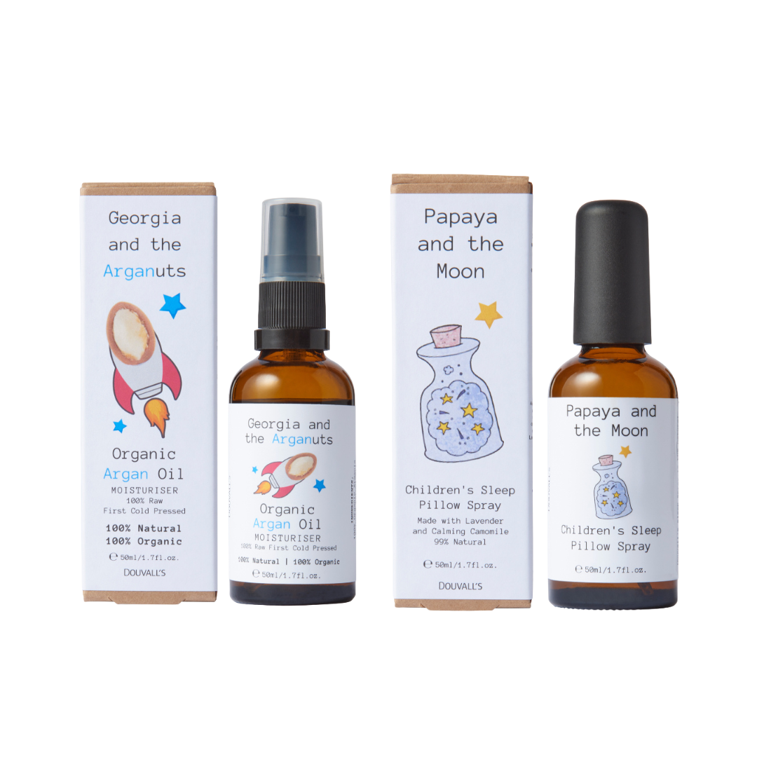 Baby Sleep Spray & Organic Argan Oil - Bedtime Care Set + Snooze Guide