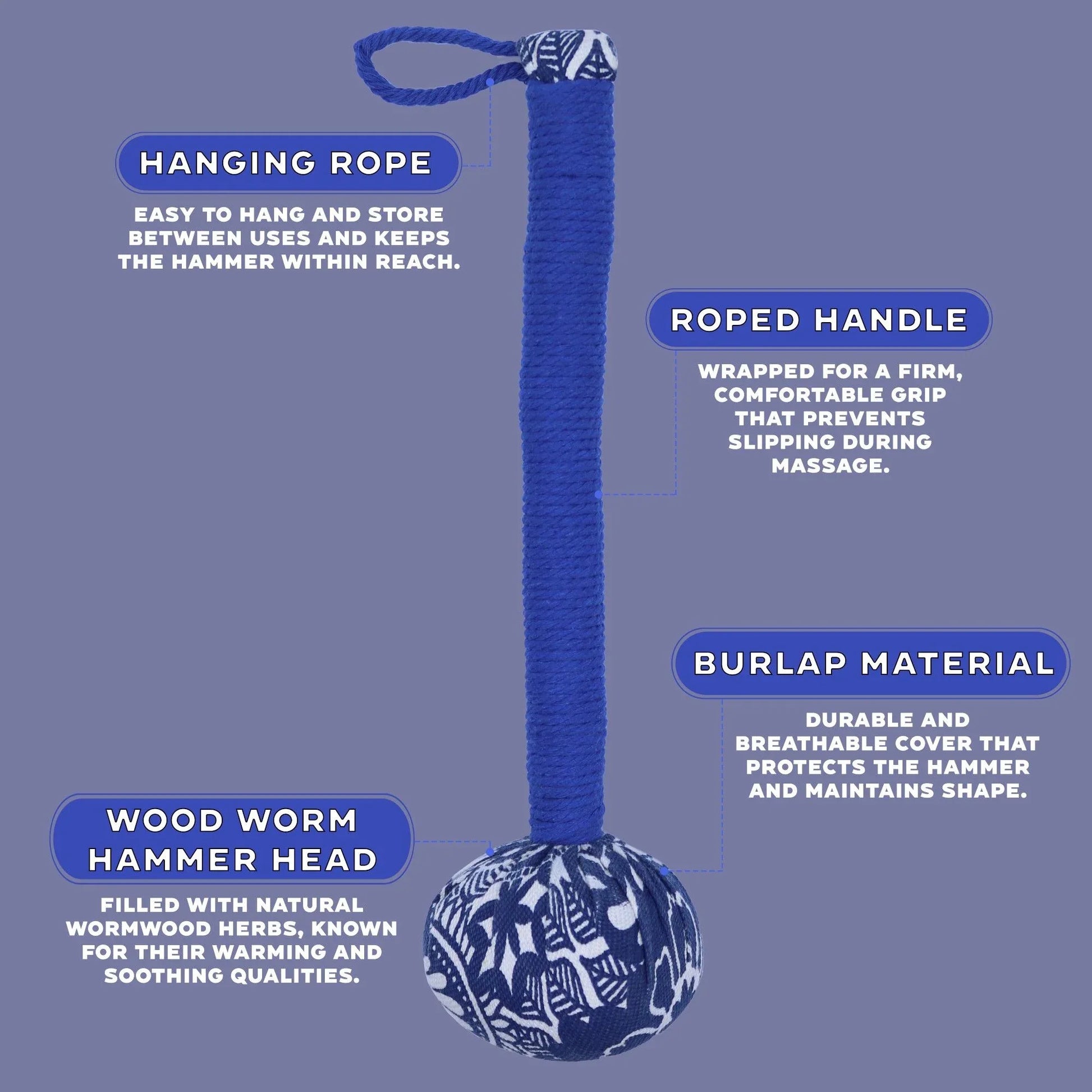 Wormwood Massage Hammer | Blue - Mindres