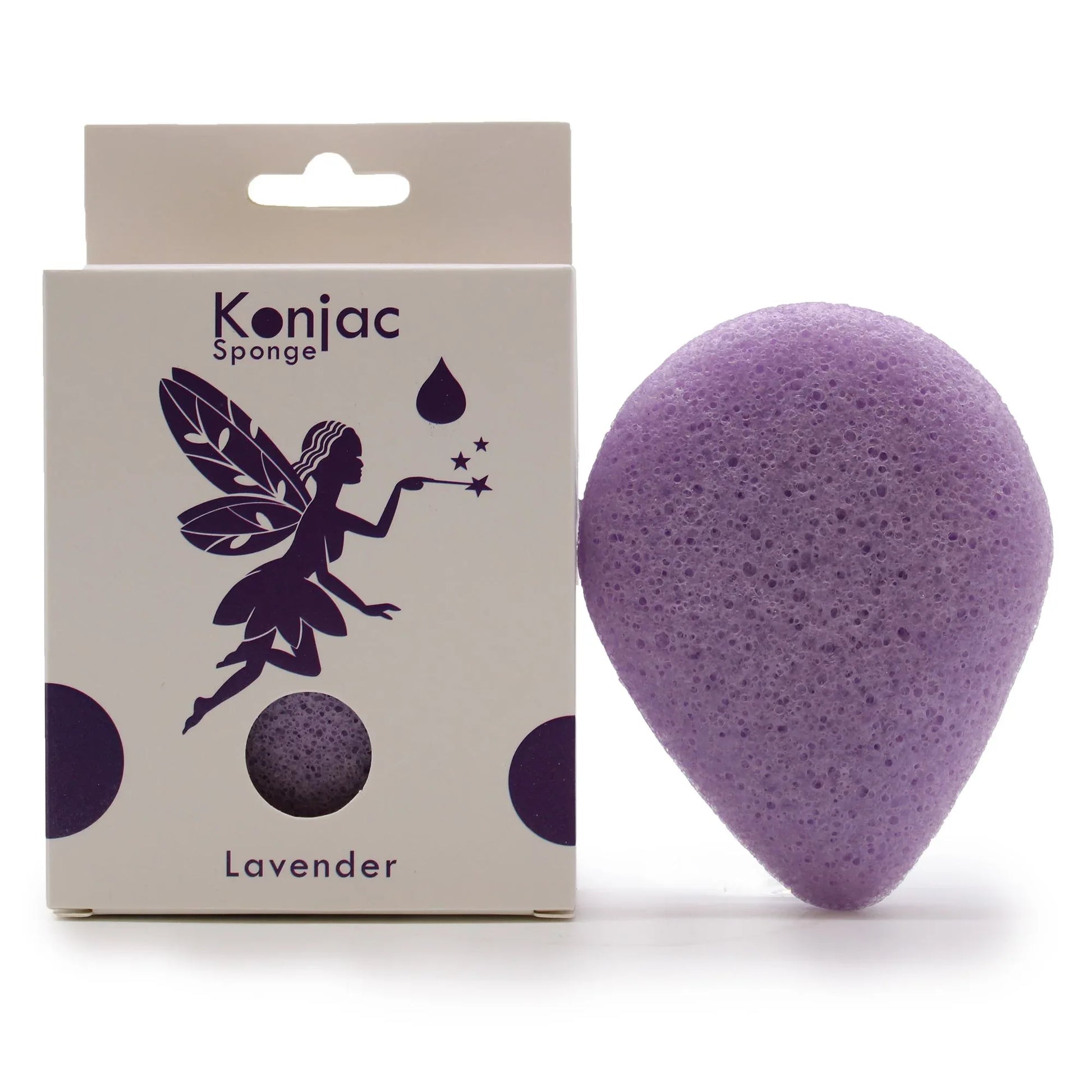Teardrop Lavender Konjac Sponge | Whitening & Spot-Fading - Mindres