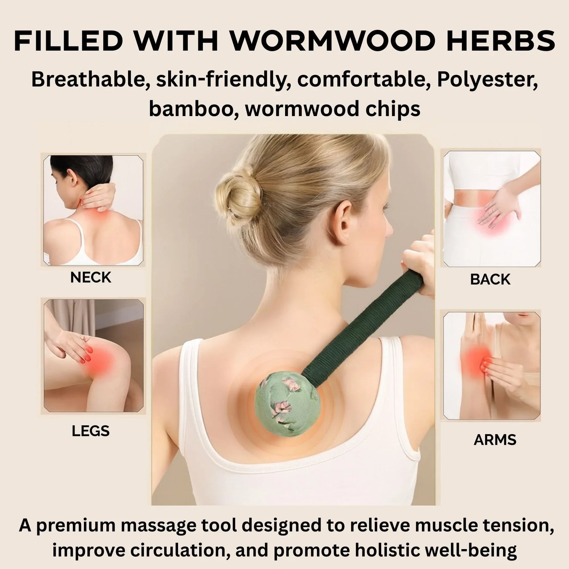 Wormwood Massage Hammer | Red - Mindres