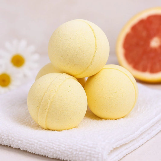 Bath Bomb with Essential Oil | Chamomile & Grapefruit
