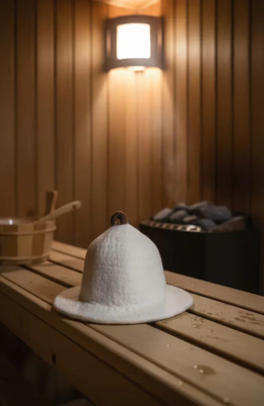 Felted Sauna Bowl Hat - Natural - Mindres