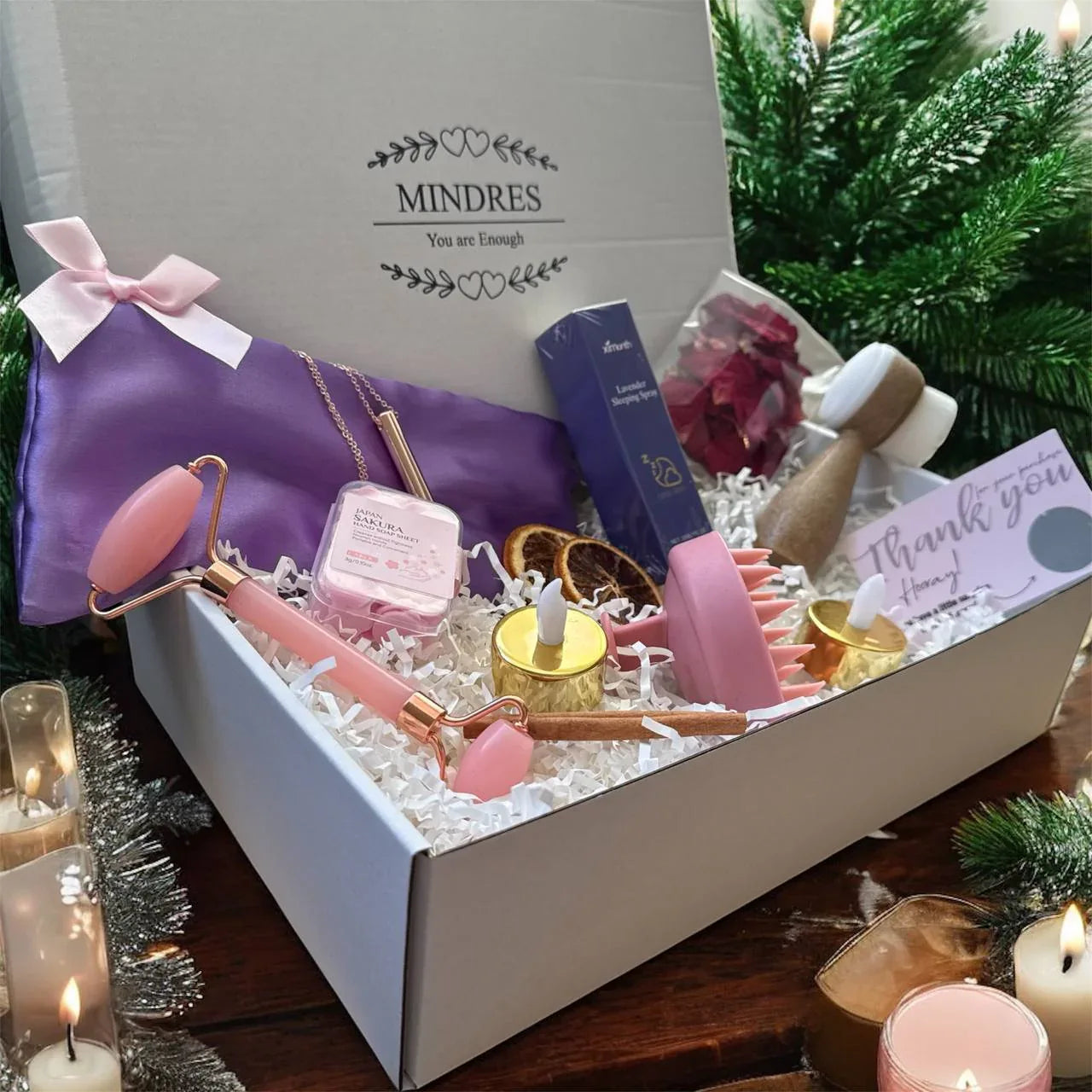 Self-care Pamper Box + Gift | Evening Calm & Relaxation Kit for Mind, Body & Sleep - Mindres