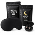 3D Weighted Eye mask + Earplugs + Nasal Strips + Mouth Tape | Ultimate Sleep Reset